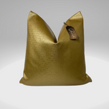 GOLD LEATHER PILLOW COVER